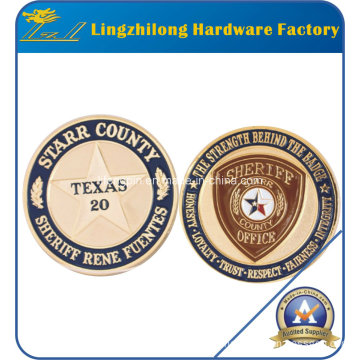 Sheriff Officer Round Metal Challenge Coin